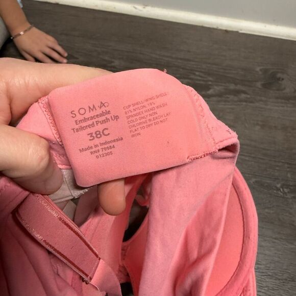 Soma plunge embraceable tailored push up bra bundle pink beige 38C - Picture 3 of 5